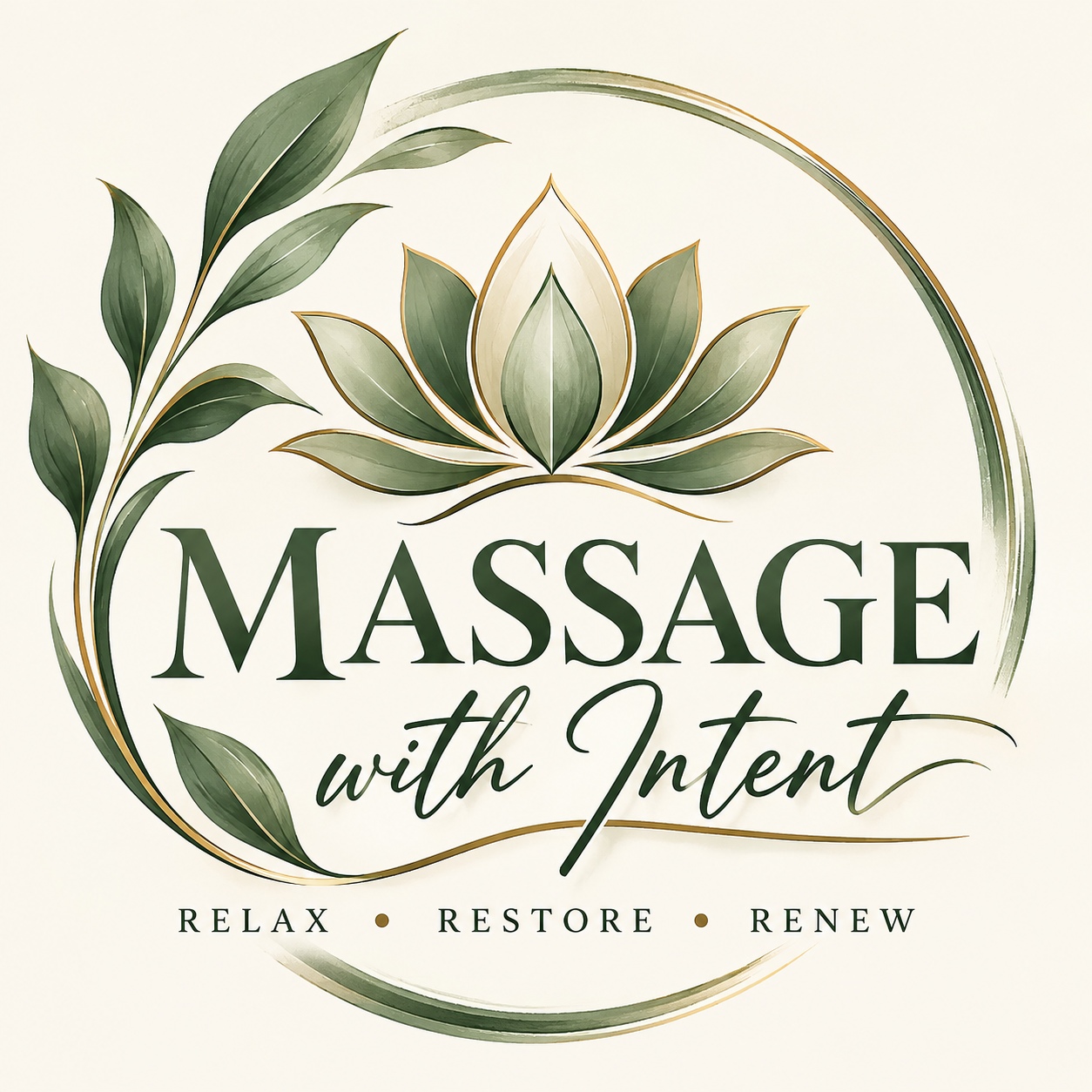 Massage with Intent lotus logo